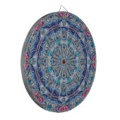 Blauw decoratief dartbord (Voorkant Links)