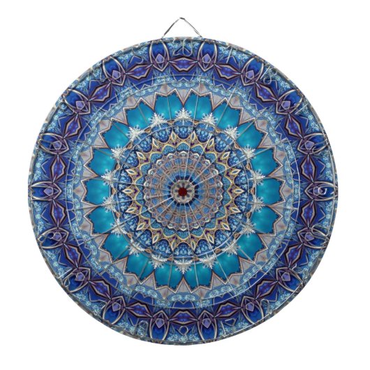 Blauw decoratief dartbord (Voorkant)