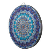 Blauw decoratief dartbord (Voorkant Rechts)