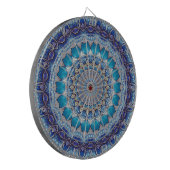 Blauw decoratief dartbord (Voorkant Links)