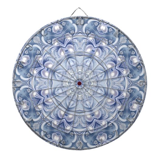 Blauw decoratief dartbord (Voorkant)