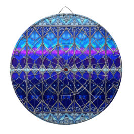 Blauw decoratief dartbord