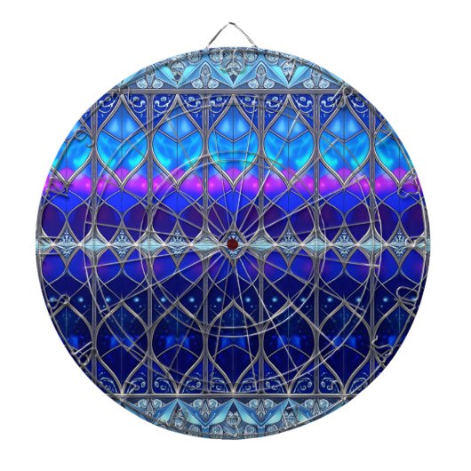 Blauw decoratief dartbord (Voorkant)