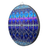 Blauw decoratief dartbord (Voorkant Rechts)