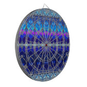 Blauw decoratief dartbord (Voorkant Links)