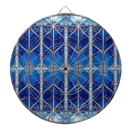 Blauw decoratief dartbord