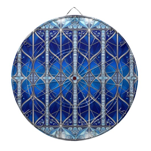 Blauw decoratief dartbord (Voorkant)