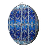 Blauw decoratief dartbord (Voorkant Rechts)