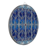 Blauw decoratief dartbord (Voorkant Links)