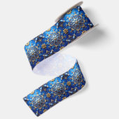 Blauw decoratief feest lint van satijn (Achterkant)