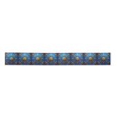 Blauw decoratief feest lint van satijn (Voorkant)