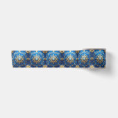 Blauw decoratief feest lint van satijn (Voorkant)