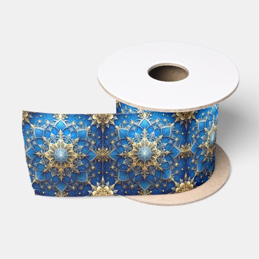 Blauw decoratief feest lint van satijn (Spoel)