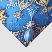 Blauw decoratief feestelijk tissuepapier (Detail)