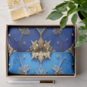 Blauw decoratief feestelijk tissuepapier (Geschenk)
