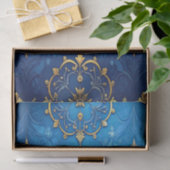Blauw decoratief feestelijk tissuepapier (Geschenk)