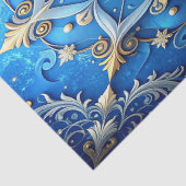 Blauw decoratief feestelijk tissuepapier (Detail)