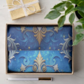 Blauw decoratief feestelijk tissuepapier (Geschenk)