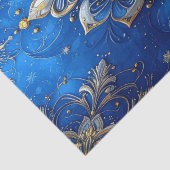 Blauw decoratief feestelijk tissuepapier (Detail)