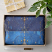 Blauw decoratief feestelijk tissuepapier (Geschenk)