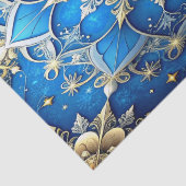 Blauw decoratief feestelijk tissuepapier (Detail)