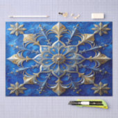 Blauw decoratief feestelijk tissuepapier (Craft)