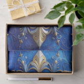 Blauw decoratief feestelijk tissuepapier (Geschenk)