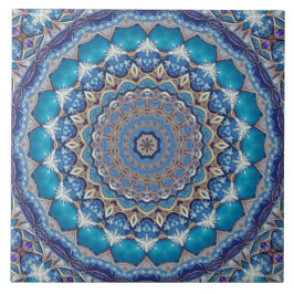 Blauw decoratief keramisch tegel tegeltje