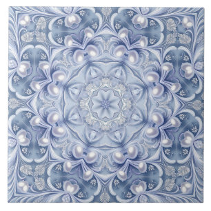 Blauw decoratief keramisch tegel tegeltje