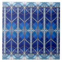 Blauw decoratief keramisch tegel
