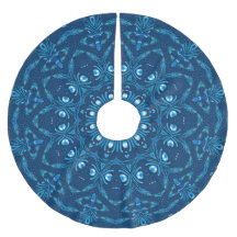 Blauw decoratief kerstboomkleed