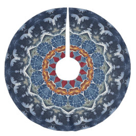 Blauw decoratief kerstboomkleed kerstboom rok