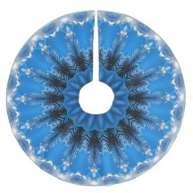 Blauw decoratief kerstboomkleed