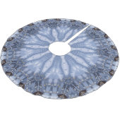 Blauw decoratief kerstboomkleed kerstboom rok (Gekanteld)