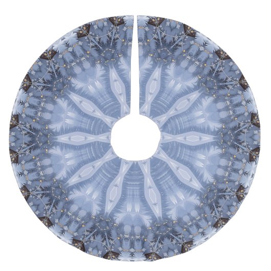 Blauw decoratief kerstboomkleed kerstboom rok (Voorkant)