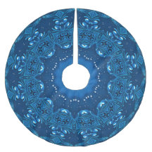 Blauw decoratief kerstboomkleed