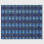 Blauw decoratief kerstcadeaupapier cadeaupapier (Vlak)