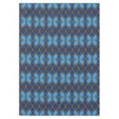 Blauw decoratief kersttafelkleed tafelkleed (Voorkant)