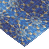 Blauw decoratief kersttafelkleed tafelkleed (Gekanteld)
