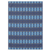 Blauw decoratief kersttafelkleed tafelkleed (Voorkant)