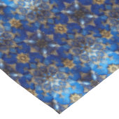 Blauw decoratief kersttafelkleed tafelkleed (Gekanteld)