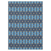 Blauw decoratief kersttafelkleed tafelkleed (Voorkant)