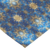 Blauw decoratief kersttafelkleed tafelkleed (Gekanteld)