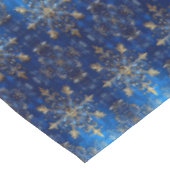 Blauw decoratief kersttafelkleed tafelkleed (Gekanteld)