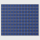 Blauw decoratief kerstverpakkings papier (Vlak)