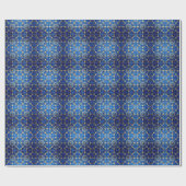 Blauw decoratief kerstverpakkings papier (Vlak)