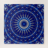 Blauw decoratief legpuzzel (Horizontaal)
