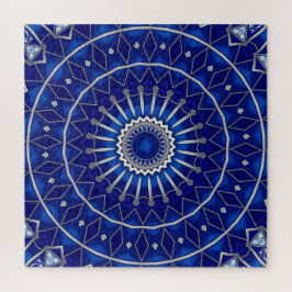 Blauw decoratief legpuzzel