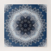 Blauw decoratief legpuzzel (Horizontaal)
