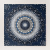 Blauw decoratief legpuzzel (Horizontaal)